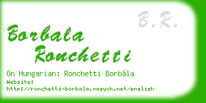 borbala ronchetti business card