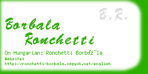 borbala ronchetti business card